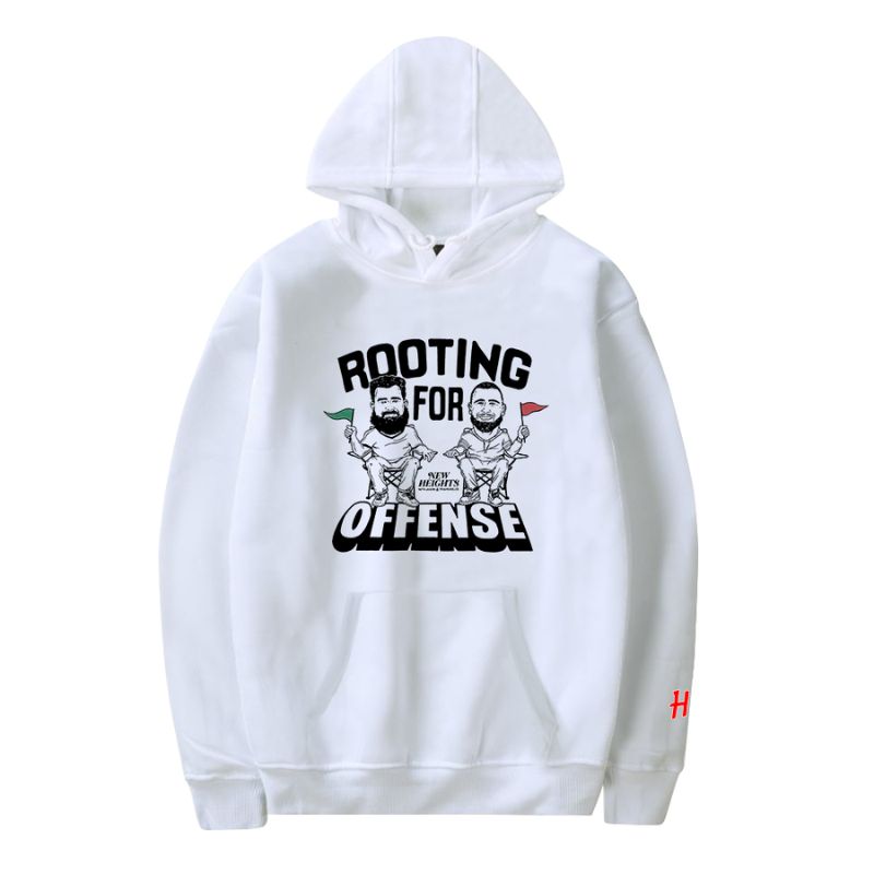 Rooting For Offense New Heights White Hoodie